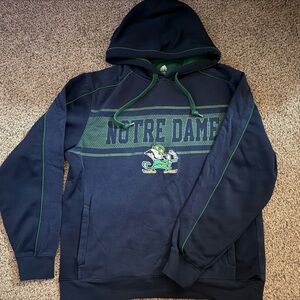 Vintage Notre Dame Navy Adidas Hoodie size Large